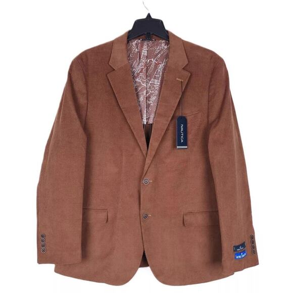 Nautica Men's Modern-Fit Active Stretch Corduroy Sport Coat Camel 44R NWT - Picture 1 of 4